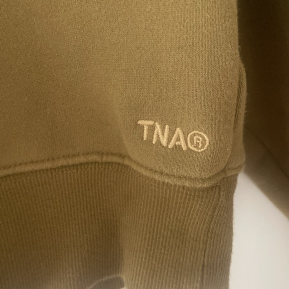 TNA Sweatfleece Cozy Fleece Boyfriend fit Green moss Size Med - Picture 6 of 9